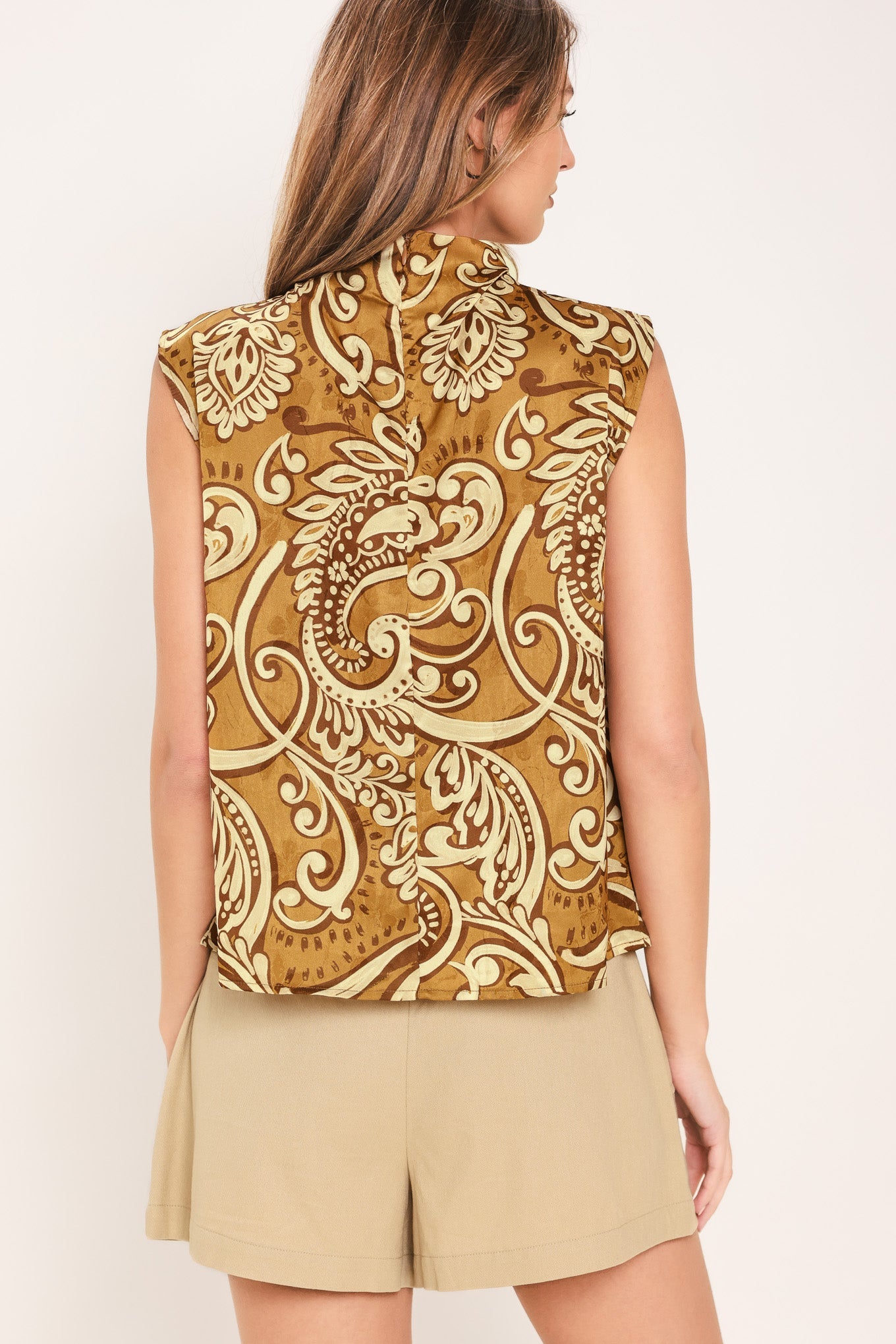 Flying Tomato Boheme Paisley Woven Top