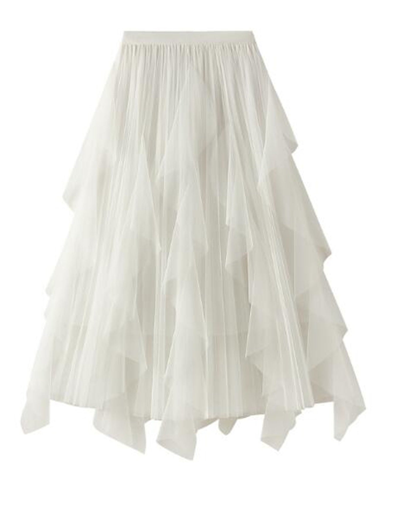 Miss Sparkling Pleated Chiffon Midi Skirt