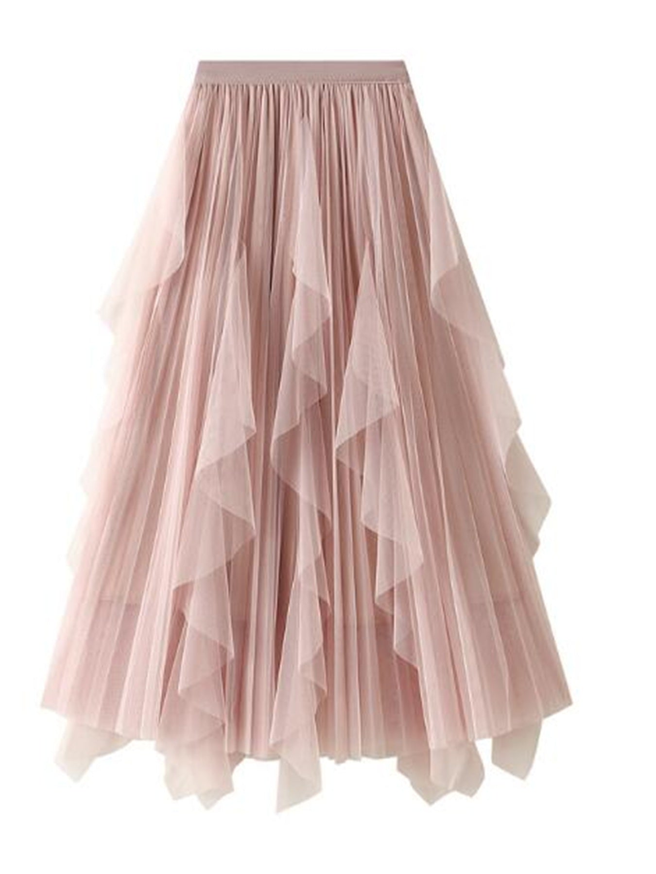 Miss Sparkling Pleated Chiffon Midi Skirt