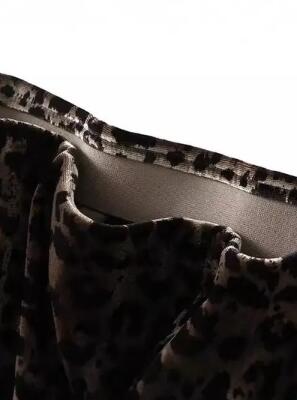 Miss Sparkling Velvet Leopard Midi Skirt