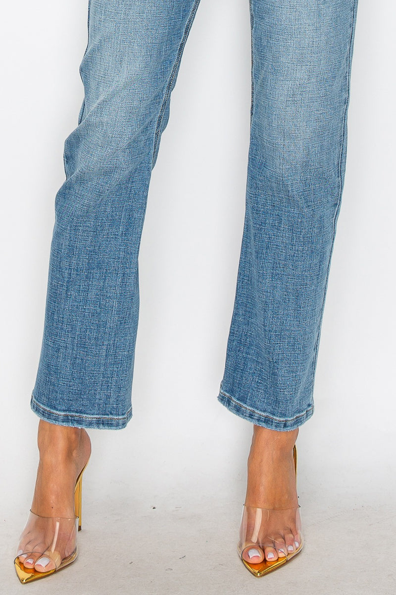 Tummy Control High Rise Straight Jeans