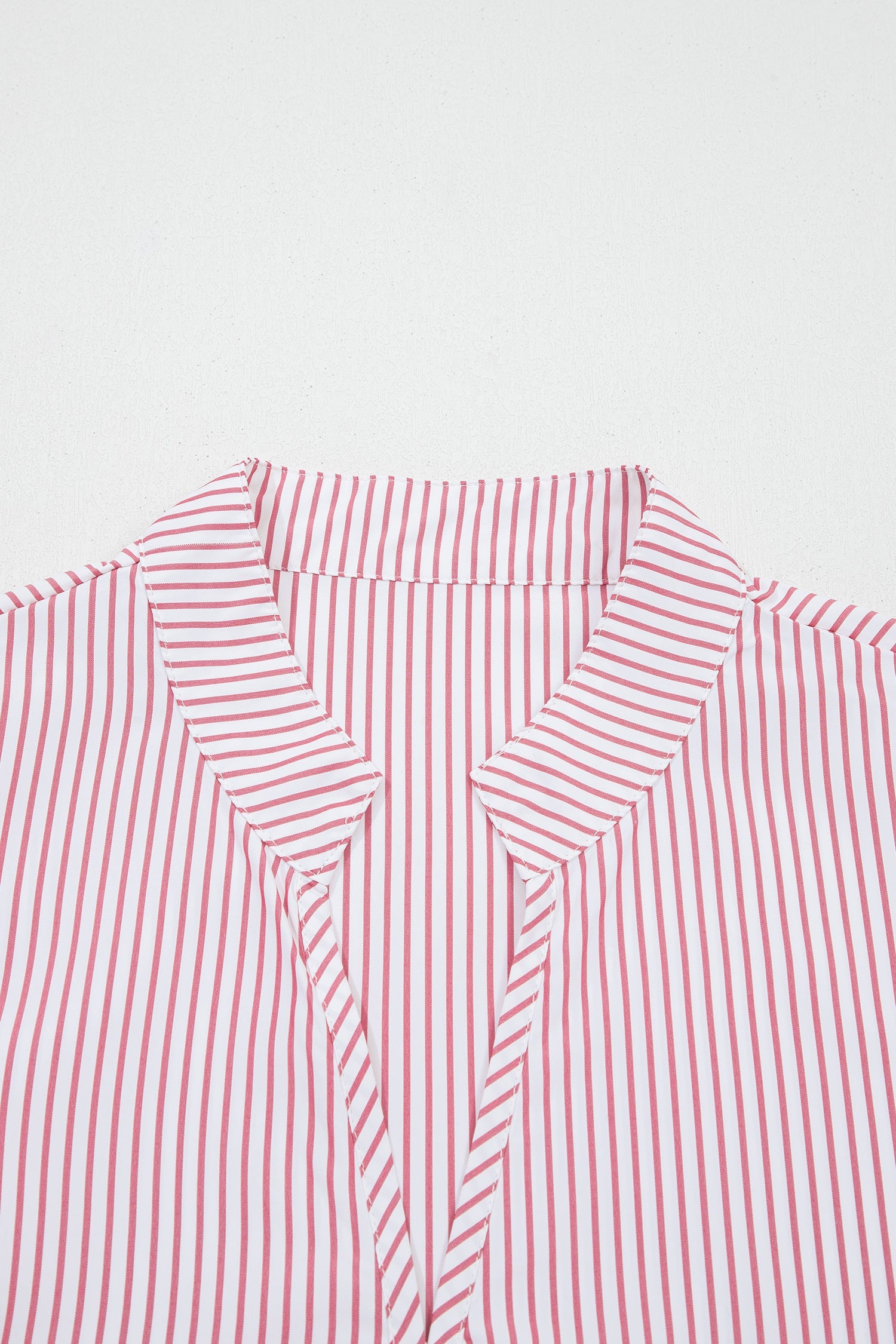 Plus Size Pinstripe Ruffle Hem Midi Dress