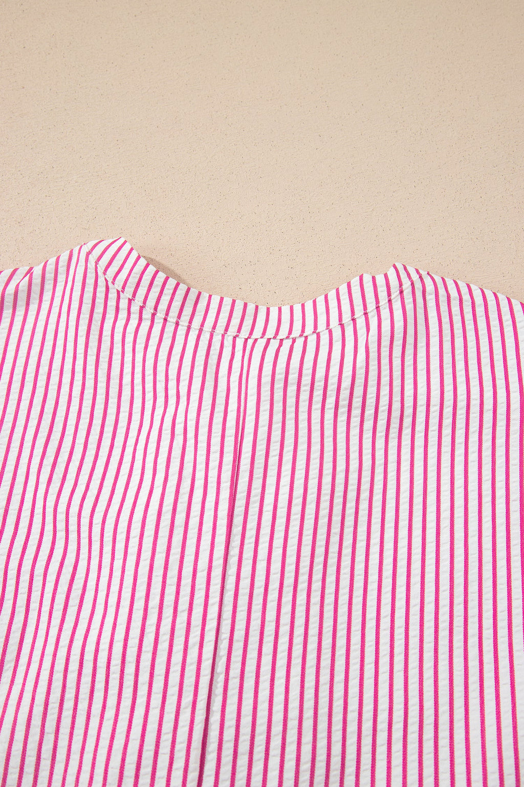 Stripe Frilled Half Buttoned Maxi Dress