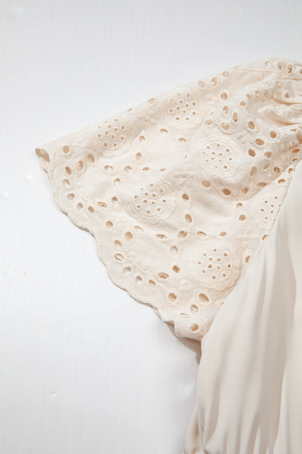 Plus Size Embroidered Eyelet Patchwork V-Neck Maxi Dress