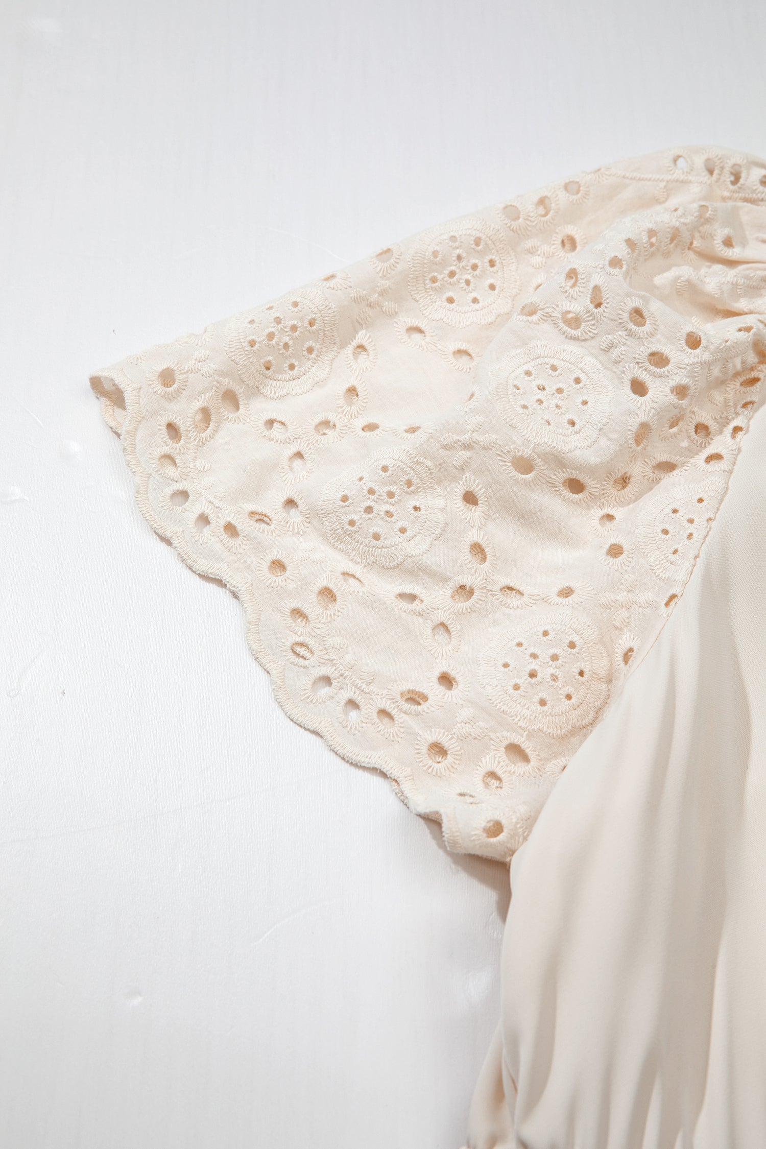 Plus Size Embroidered Eyelet Patchwork V-Neck Maxi Dress