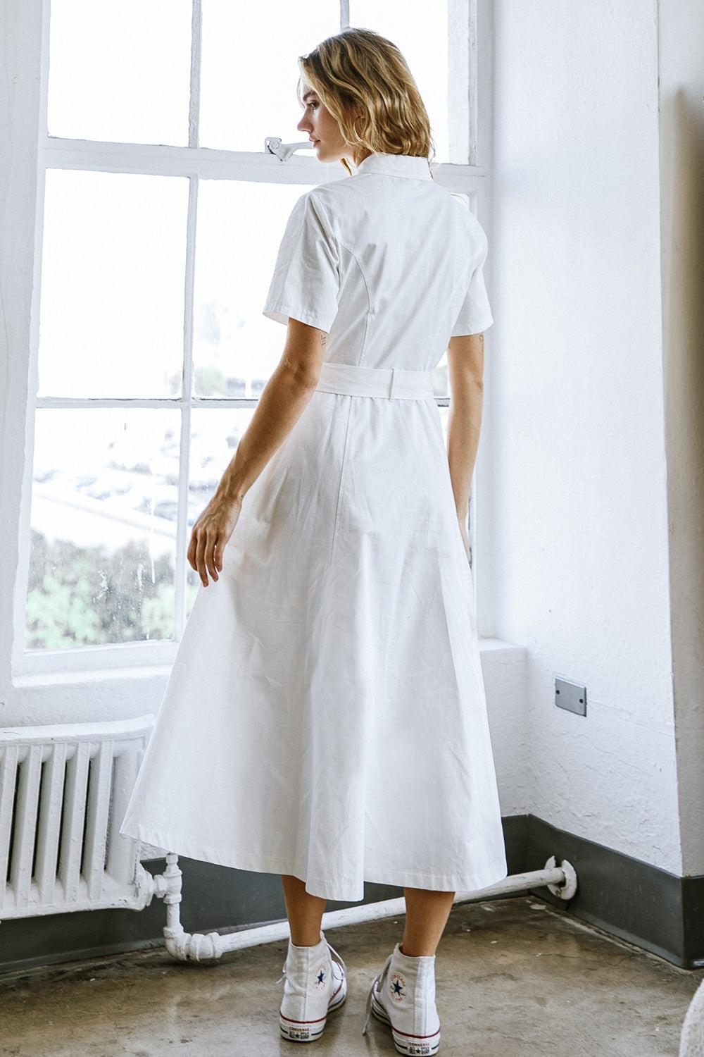 Lucky Me Woven Midi Dress